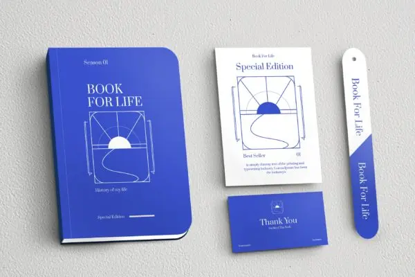 VI品牌书籍封面设计样机模板 Book cover template mockup