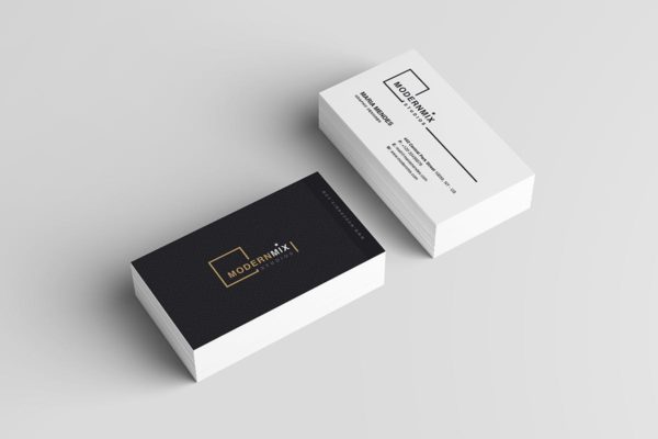 经典黑白双面设计商业名片模板 Business Card