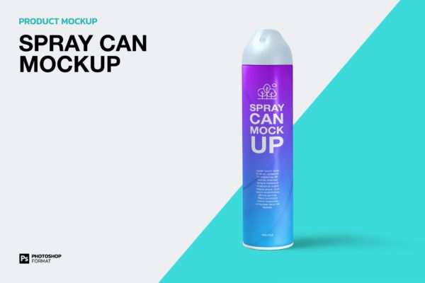 喷雾罐包装设计样机模板 Spray Can – Mockup