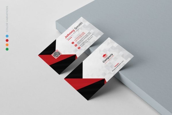 几何图形背景项目销售经理名片模板 Business Card