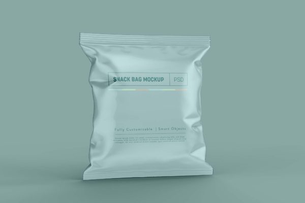 薯片零食袋包装设计样机v11 Snack Bag Mockup