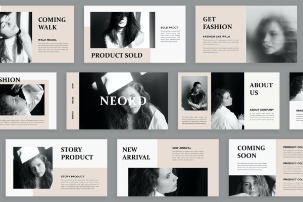 艺术摄影作品集PPT模板 Neord Powerpoint Template