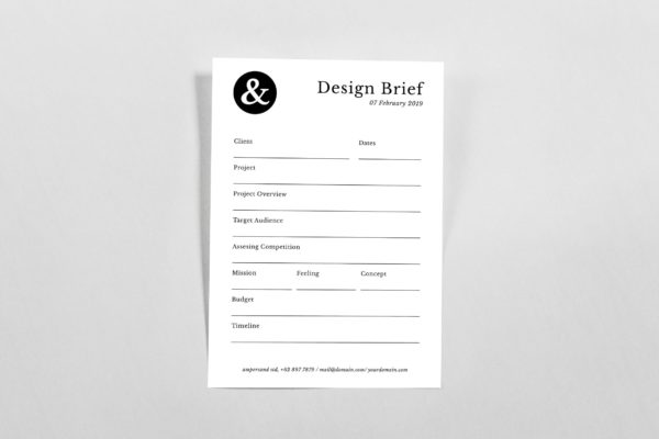 单页设计个人简介模板 Design Brief