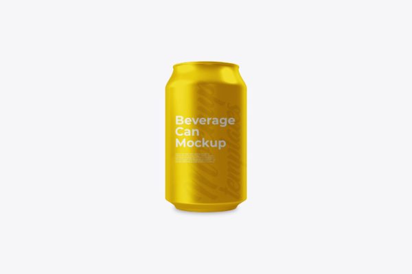饮料易拉罐包装设计样机 Beverage Can Mockup