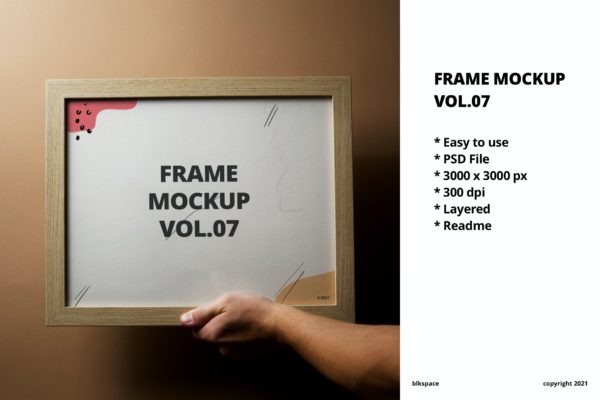 作品展示框架样机模板v17 Frame Mockup Vol.07
