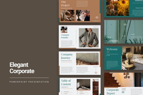 优雅企业演示PPT模板 Elegant Corporate Presentation Template