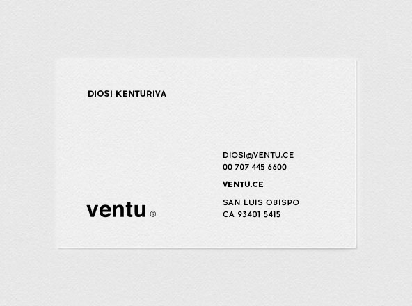 整洁经典双面名片设计模板 Ventu Business Card Template