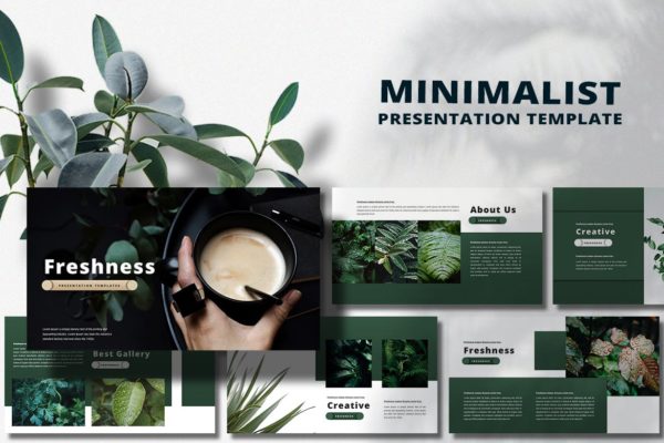 植物介绍Powerpoint模板下载 Freshness – PowerPoint Template