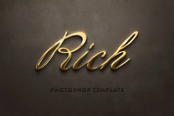 奢华金色效果文本图层样式下载 Fancy Gold Text Effect