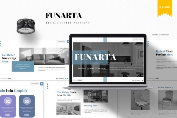 家居装横设计谷歌幻灯片模板下载 Funarta | Google Slides Template