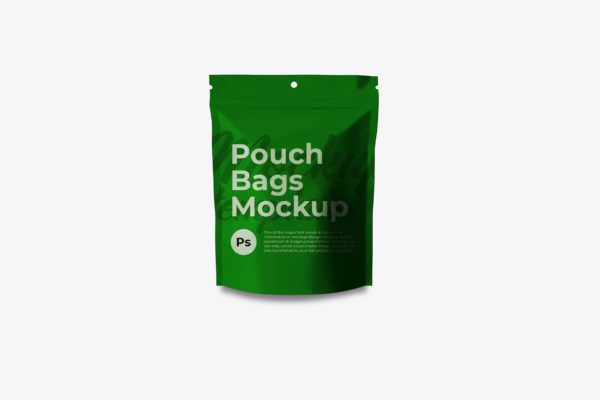 封口铝箔袋零食包装设计样机v6 Pouch Bags Mockup