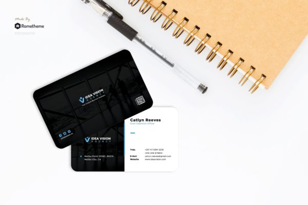 首席运营官商业名片设计模板 Vision – Corporate Business Card RY