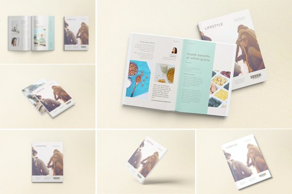 A4杂志展示效果图样机 A4 Magazine Mockups