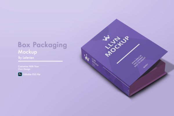 礼物盒外观包装设计样机模板 box packaging mockup