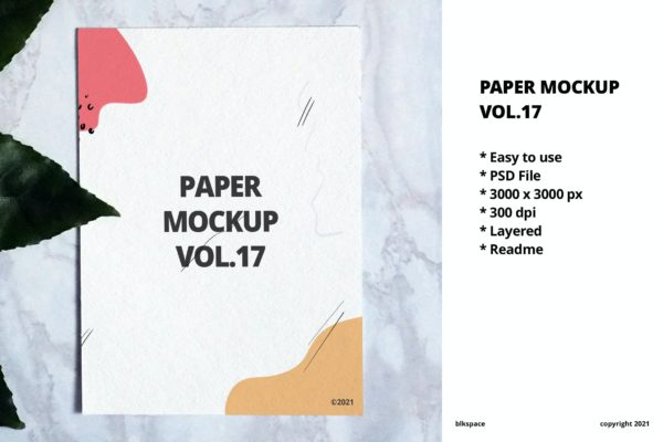海报素描作品展示纸张样机模板v17 Paper Mockup Vol.17