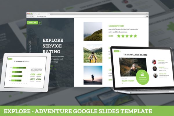 冒险旅行谷歌幻灯片模板 Explore – Adventure Google Slides Template