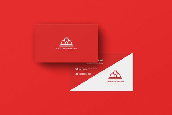 建筑施工企业名片模板 Business Card Construction