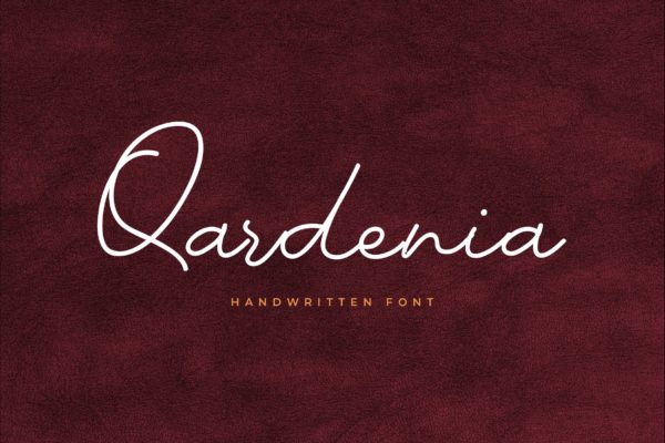 时尚签名风格英文手写字体 Qardenia Signature Font