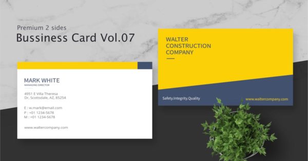 建筑开发商企业名片设计模板v7 Business Card Pro V.007