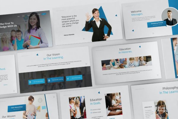 教育平台推广PPT幻灯片设计模板 Education Powerpoint Presentation Template
