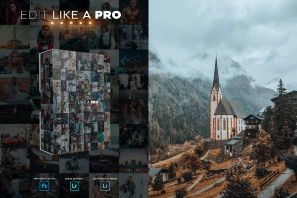 色彩加深风景照片LR调色预设＆PS动作 Edit Like A PRO 6th – Photoshop & Lightroom