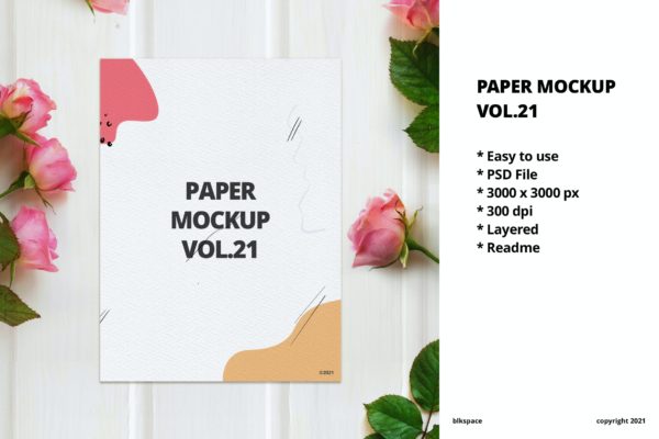 海报素描作品展示纸张样机模板v21 Paper Mockup Vol.21