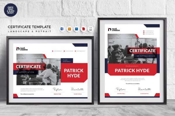 产品/认证/专业证书设计模板v12 Professional Certificate Template Vol.12