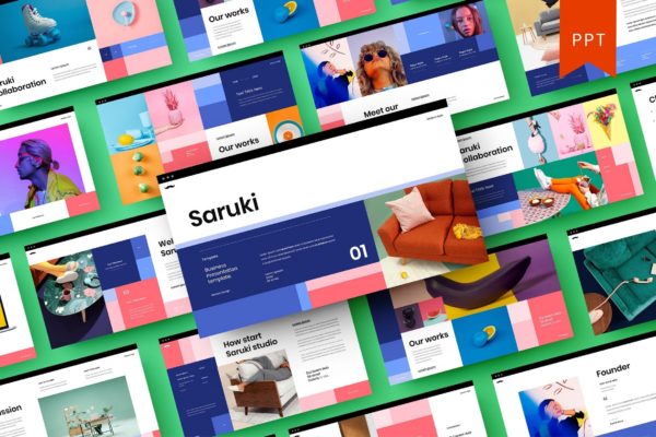 公司/企业宣传PPT模板下载 Saruki – Business PowerPoint Template