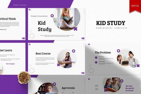 儿童学习教育Powerpoint模板 Kid Study | Powerpoint Template