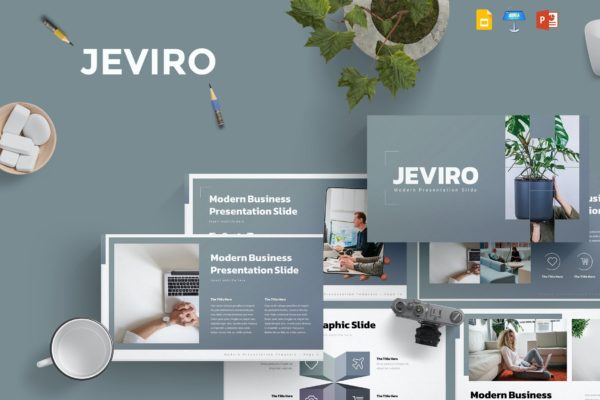 工作报告PPT/Keynote/谷歌幻灯片三合一模板 Jeviro – Presentation Template