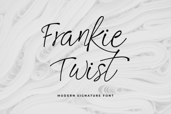 时尚品牌设计英文细线条字体 Frankie Twist Signature Font