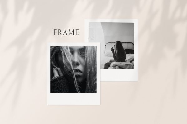 拍立得照片展示框架样机模板 Film Frame Mockup #1257