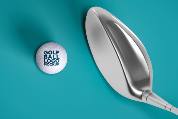 高尔夫球标志Logo设计样机v2 Golf Ball Logo Mockup 002