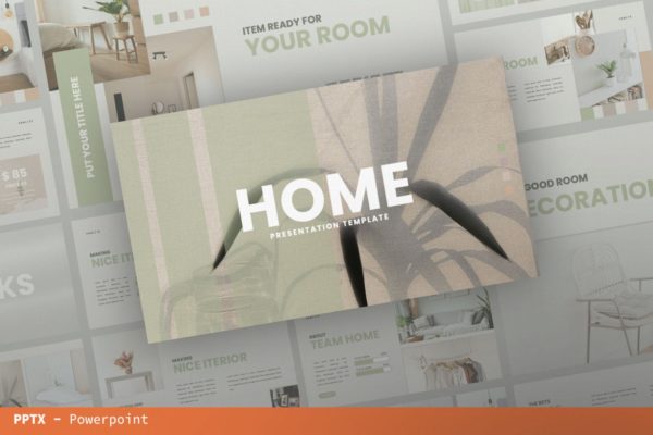 沙发家具PPT/Keynote/谷歌幻灯片三合一模板 Home Presentation Template