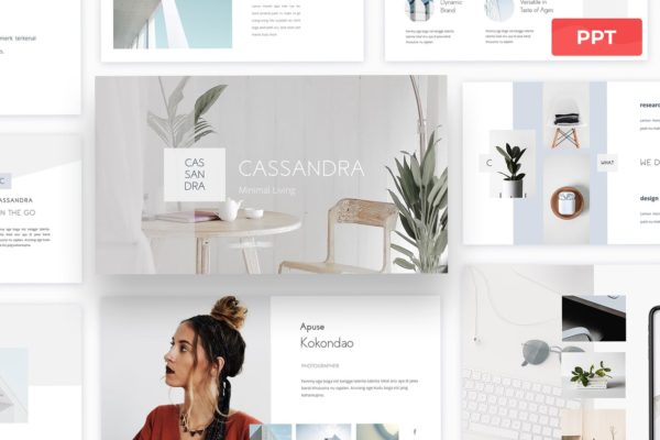 极简设计风格PowerPoint演示模板 Cassandra – Powerpoint Presentation Template