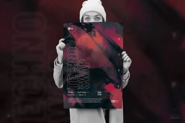 抽象科技风电音派对传单/活动海报设计模板 Techno Swap – Party Flyer / Event Poster Template