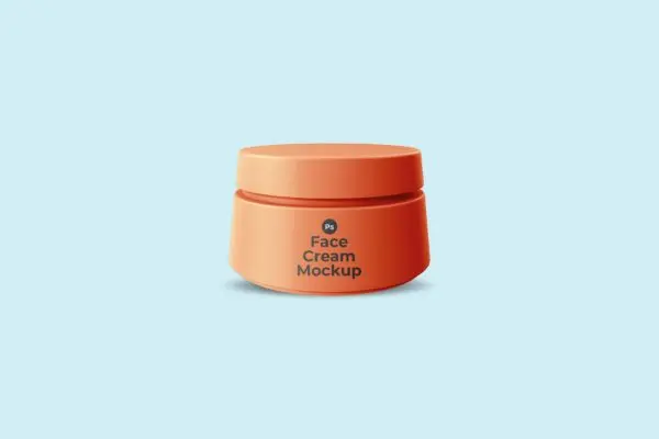 面霜化妆品包装设计样机模板素材 Face Cream Mockup