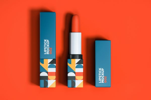 口红唇膏化妆品设计样机素材v2 Lipstick Mockup 002