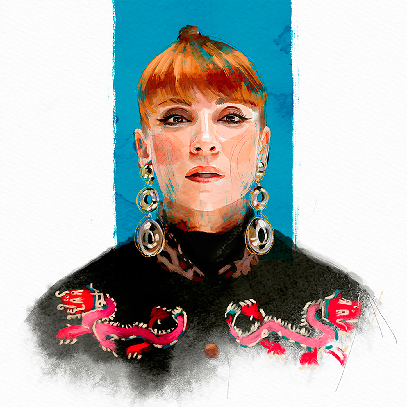 Ina Stanimirova名人肖像插画作品