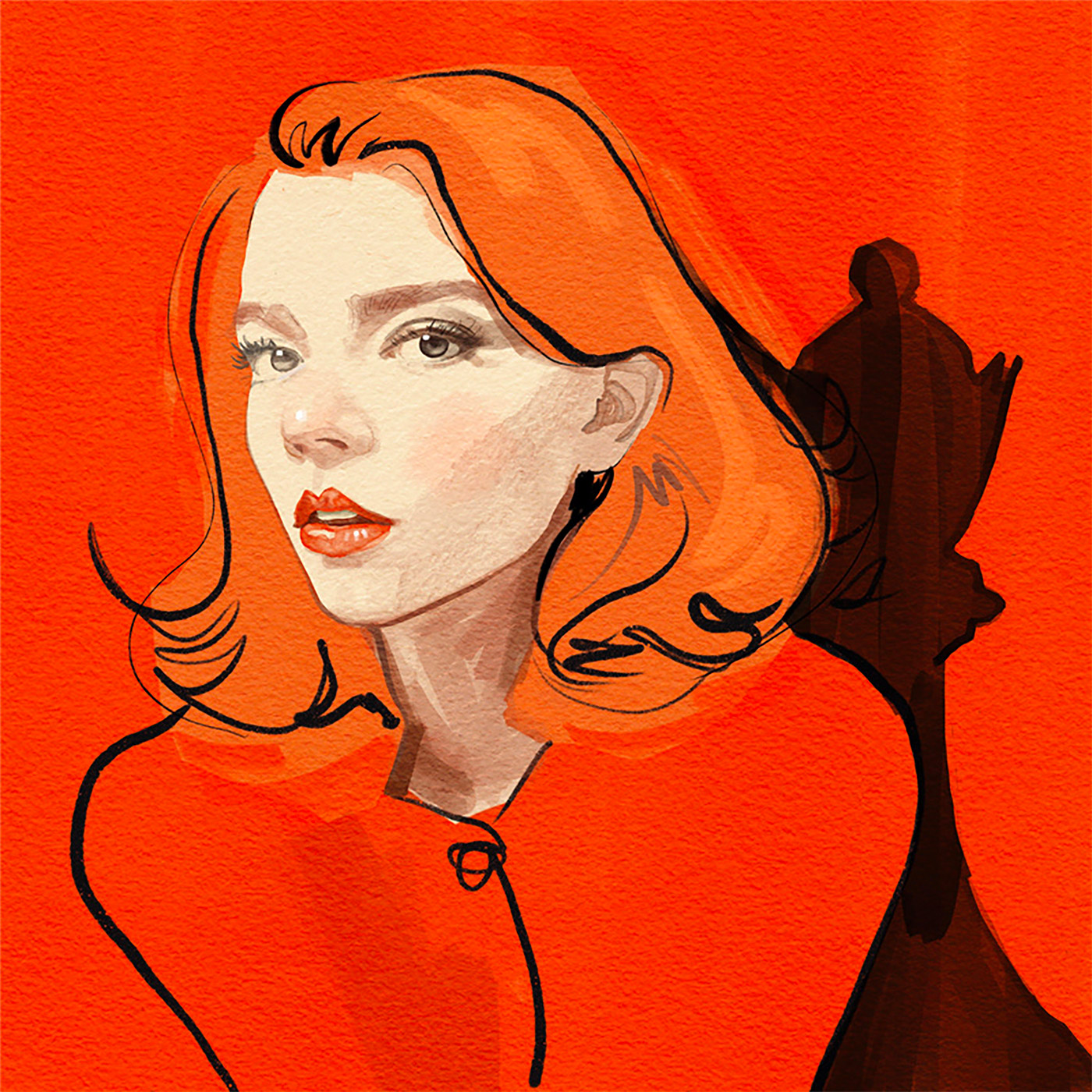 Ina Stanimirova名人肖像插画作品