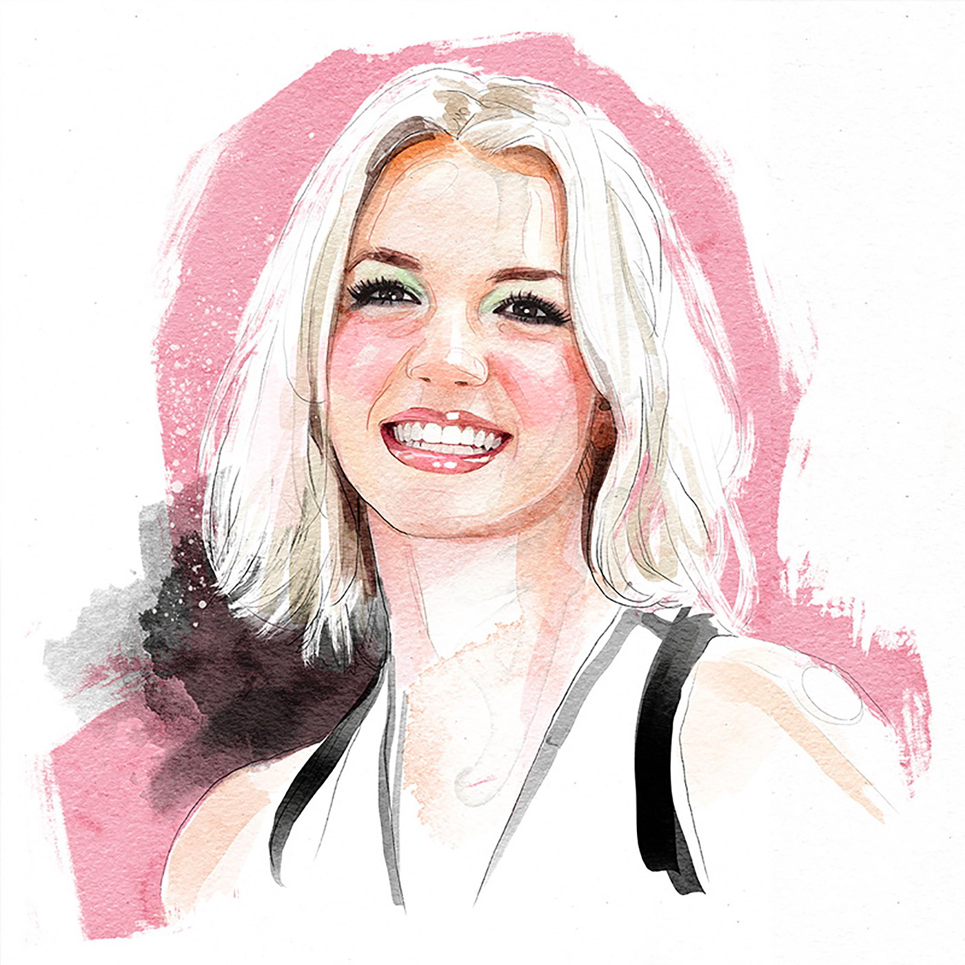Ina Stanimirova名人肖像插画作品