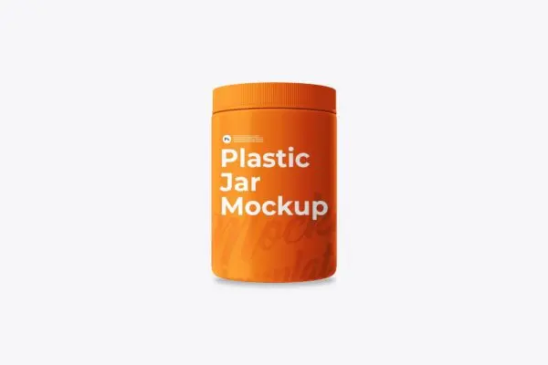 塑料罐包装设计样机模板素材 Plastic Jar Mockup
