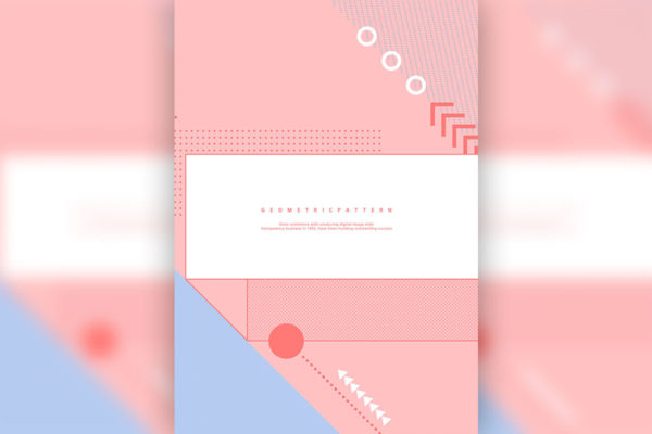 箭头几何图案海报设计韩国素材[psd]