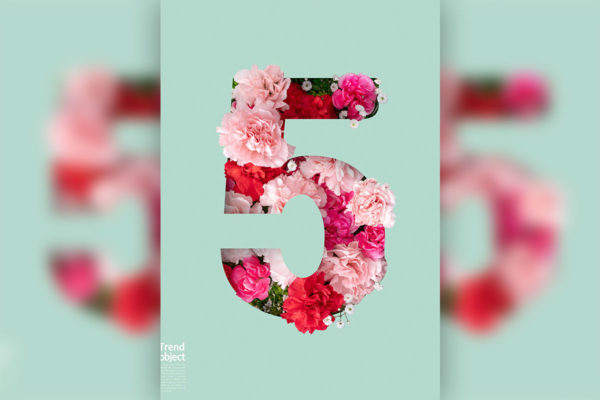 5月花卉主题海报设计韩国素材[psd]