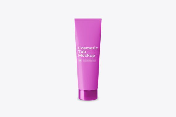 护肤品软管包装设计样机模板素材 Cosmetic Tub Mockup