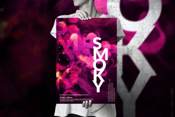 抽象艺术风格音乐活动大海报设计模板v1 Music Event – Big Poster Design