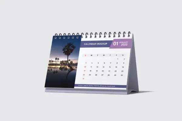 翻页日历台历设计样机模板v2 Calendar Mockups