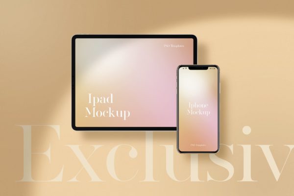 iPad&iPhone苹果智能设备样机模板 Device Mockup