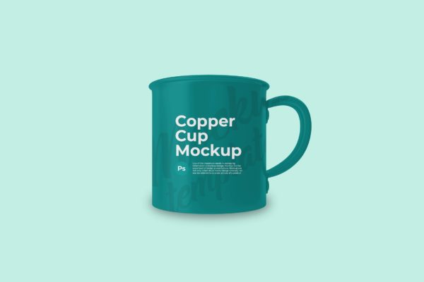 搪瓷杯/水杯设计样机模板 Copper Cup Mockup