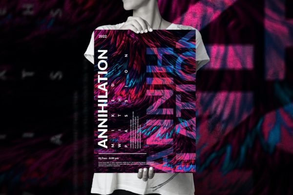 抽象艺术风格音乐活动大海报设计模板v6 Music Event – Big Poster Design